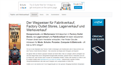 Desktop Screenshot of fabrik-und-werksverkauf.de