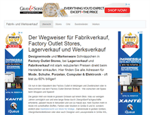 Tablet Screenshot of fabrik-und-werksverkauf.de
